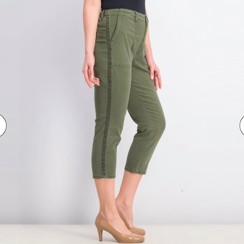 Pistola Olive Green Utility Ankle/Cropped Chinos